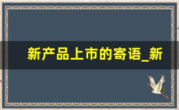 新产品上市的寄语_新品上市口号 创意